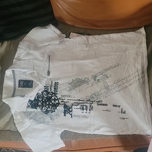 NWT Point Zero Boys short sleeve embelished graphic polo L